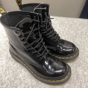 Dr. Martens Shiny Black Lace-Up Boots